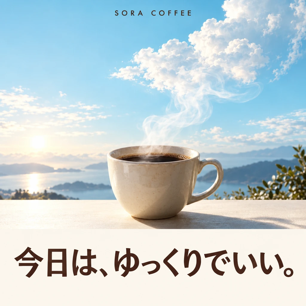 SORA COFFEE。今日は、ゆっくりでいい。