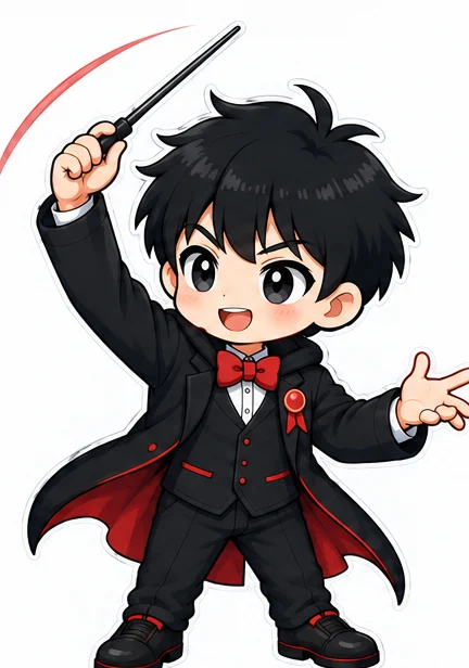 指揮棒を持つCMO AIパクくん
